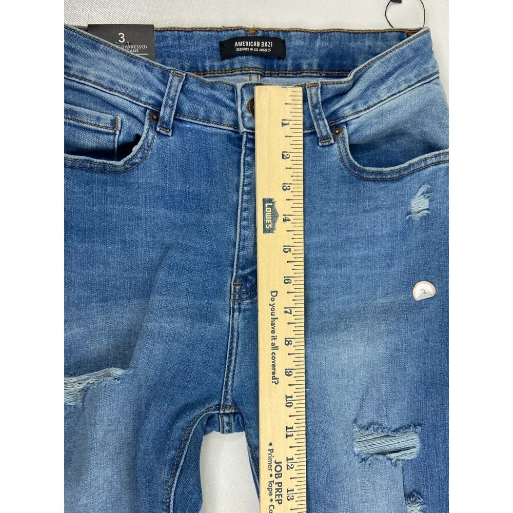 American Bazi Women Size 3 Jeans High Rise Skinny Distressed NWT - Picture 15 of 15